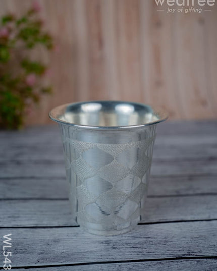 German Silver Tumbler - 3 inch - WL5431 - German Silver Pooja Utility