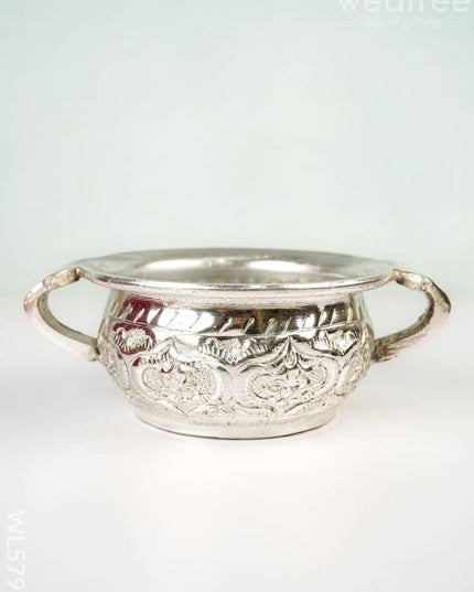 German Silver Urli & Diya - WL5796 - German Silver Urli