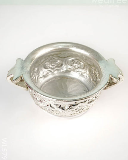 German Silver Urli & Diya - WL5796 - German Silver Urli