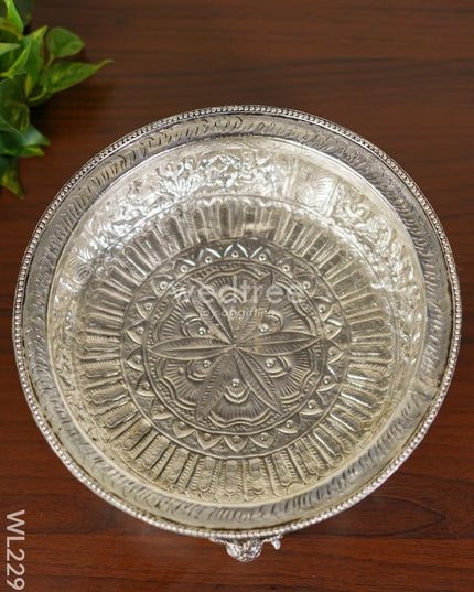 German Silver Urli With Antique Finish ( 12 Inch ) - Wl2297