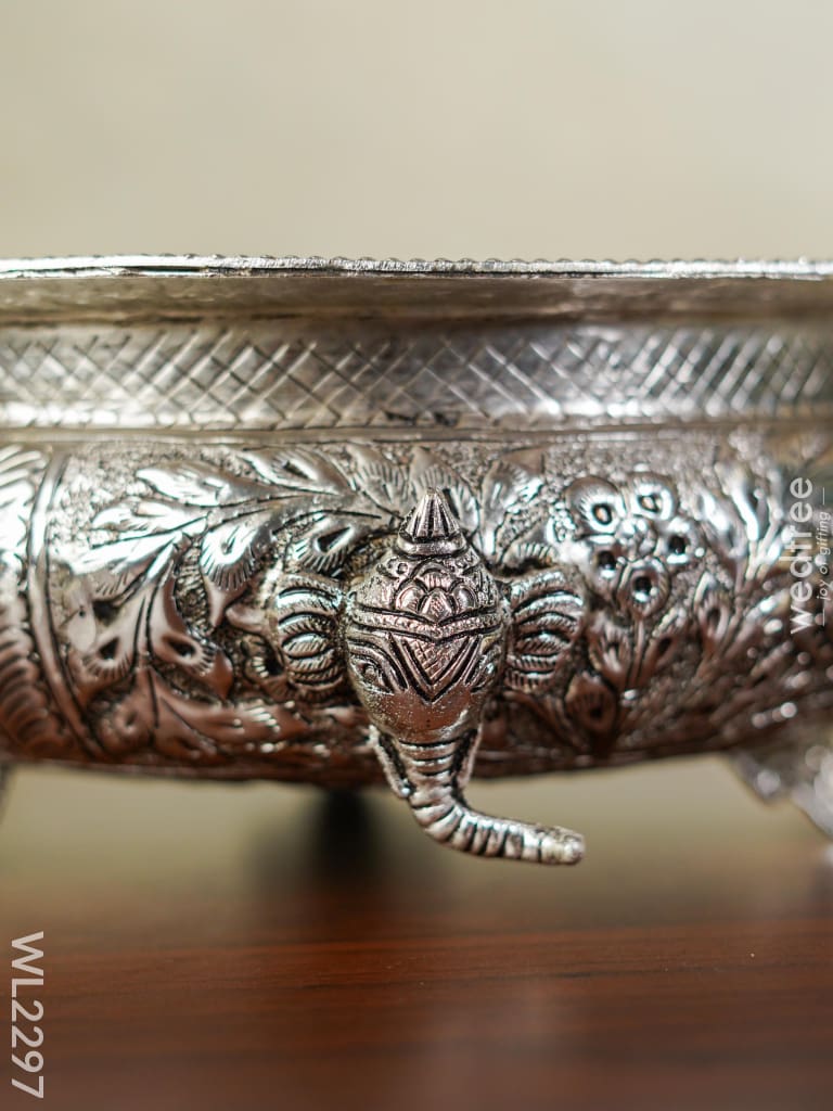German Silver Urli With Antique Finish ( 12 Inch ) - Wl2297
