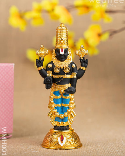 Gift Hamper - Balaji Idol with Balaji Paduka and Zinc Alloy Diya - WMH0016 - Hampers