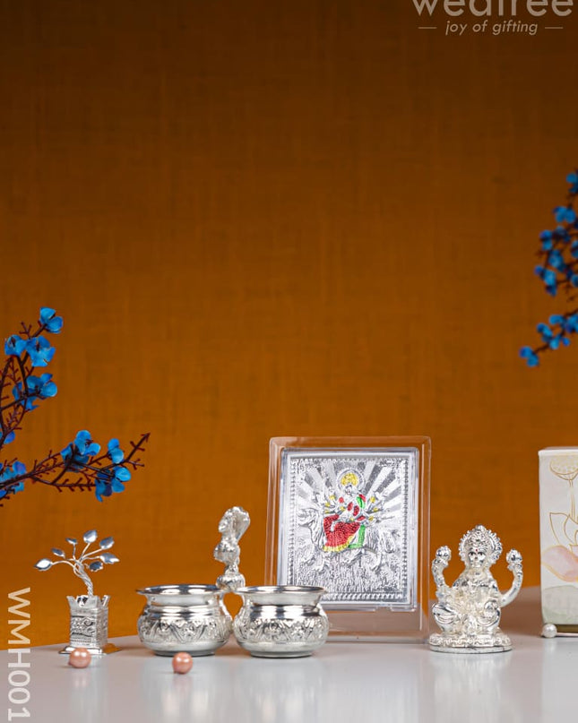 Gift Hamper - Lakshmi with Photoframe Kumkum Holder and Tulasi Maadam - WMH0013 - Hampers