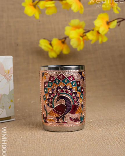 Gift Hamper - Meenakari Glass with Poori Box and Haldi Kumkum Set - WMH0006 - Hampers