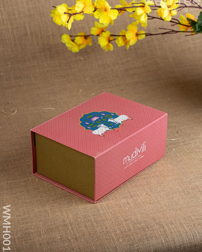 Gift Hamper - Paduka Box with Brass Diya and Incense Cones - WMH0015 - Hampers