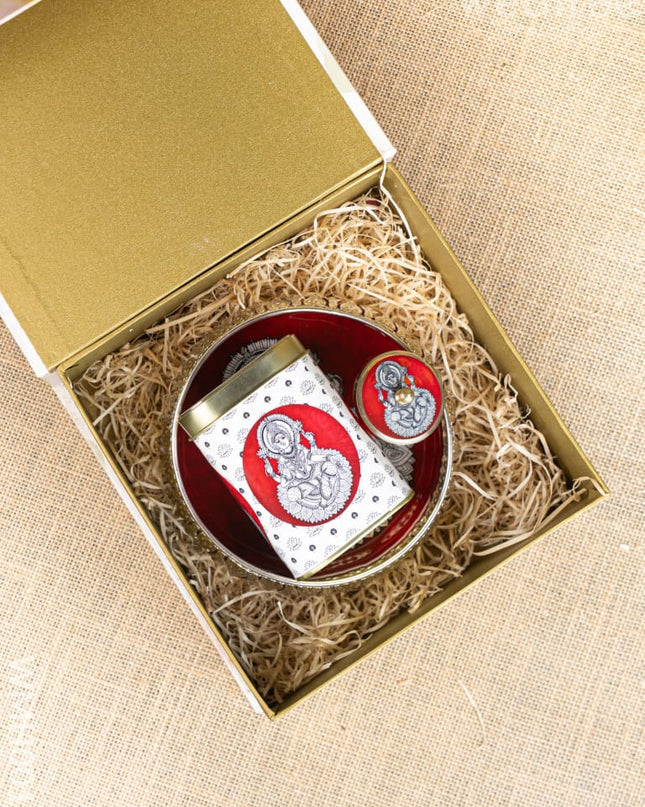 Gift Hamper - Pooja Bowl with Tin and Kumkum - WMH0011 - Hampers