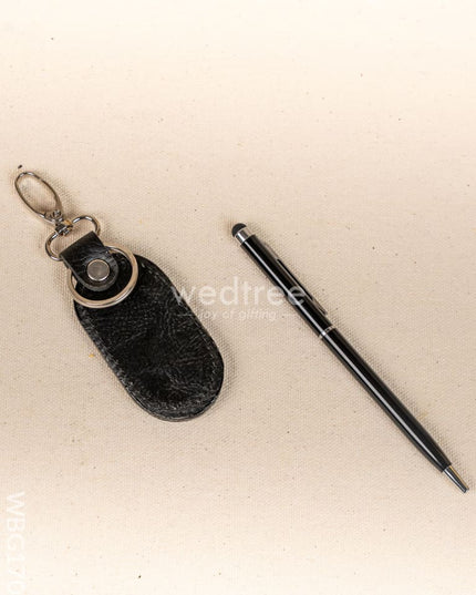 Gift Set - Leather Keychain with Pen - WBG1703 Keychains & Sockets