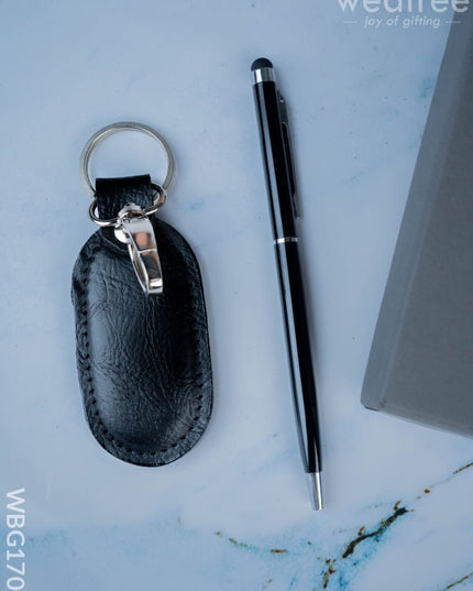 Gift Set - Leather Keychain with Pen - WBG1703 - Pens