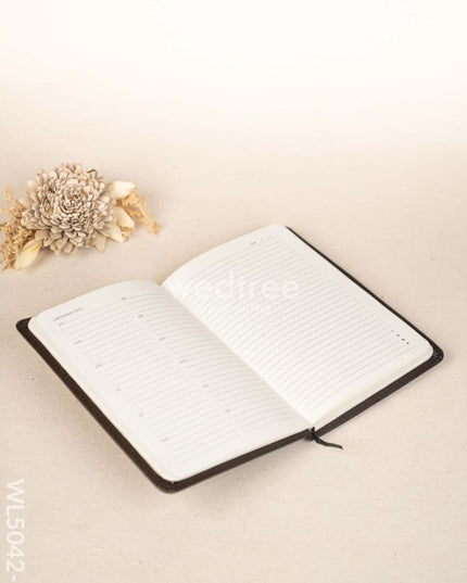 Gift Set - Leather Tray with Diary Coaster Set & Tissue Box - Brown - WL5042-1