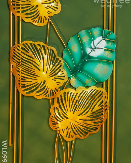 Ginkgo Leaf Wall Panel (Set Of 2) - Wl0997 Metal Decor Hanging