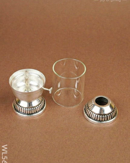 Glass Diya - 8 inch - WL5677 - EPNS Gifts
