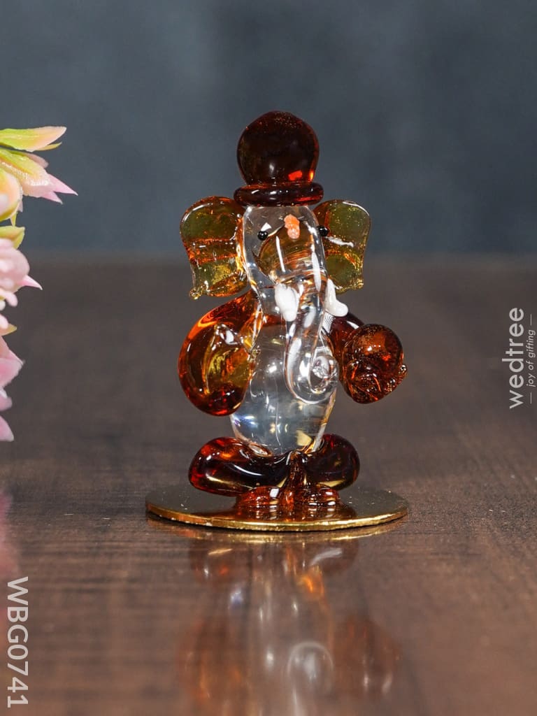 Glass Ganesha Idol - Wbg0741 Home Decors