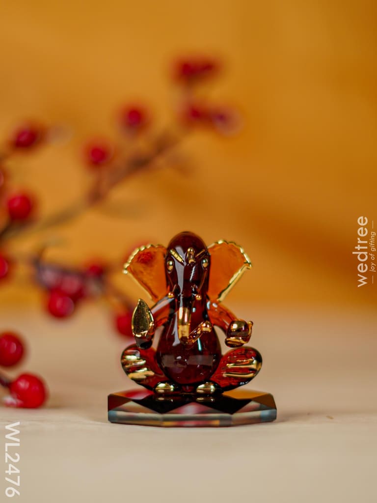 Glass Ganesha Idol - Wl2476 Decor