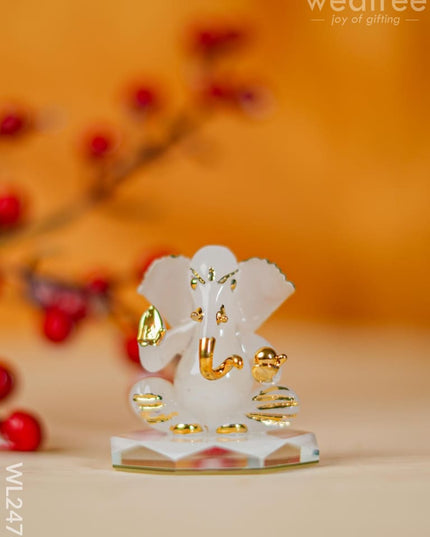 Glass Ganesha Idol - Wl2476 Decor