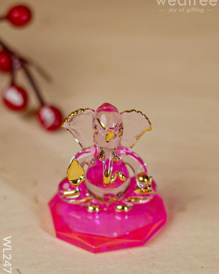 Glass Ganesha Idol - Wl2476 Decor