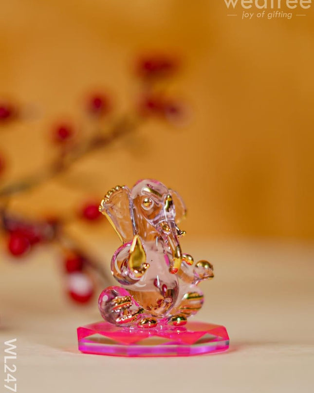 Glass Ganesha Idol - Wl2476 Decor