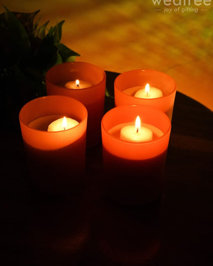 Glossy Glass With Scented Soy Wax Candle - Wl0499 Candles And Votives