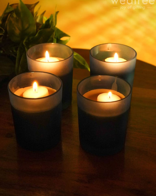 Glossy Glass With Scented Soy Wax Candle - Wl0499 Candles And Votives