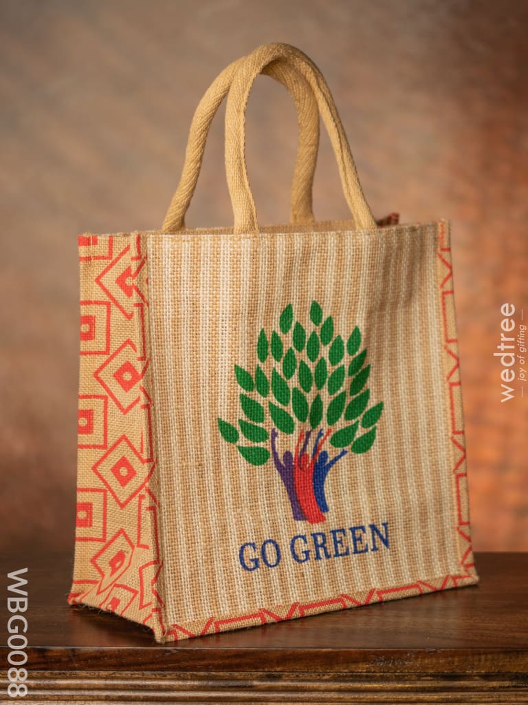 Go Green - Eco Friendly Jute Bag Wbg0088 Bags