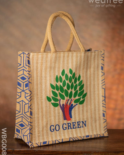 Go Green - Eco Friendly Jute Bag Wbg0088 Bags