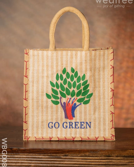 Go Green - Eco Friendly Jute Bag Wbg0088 Bags