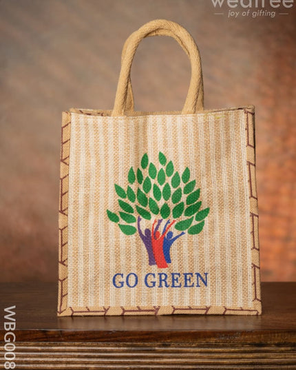 Go Green - Eco Friendly Jute Bag Wbg0088 Bags