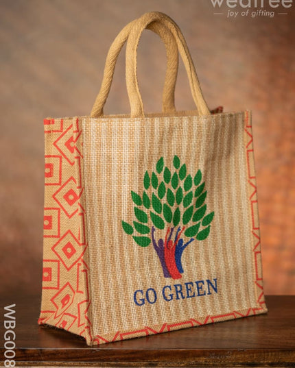 Go Green - Eco Friendly Jute Bag Wbg0088 Bags