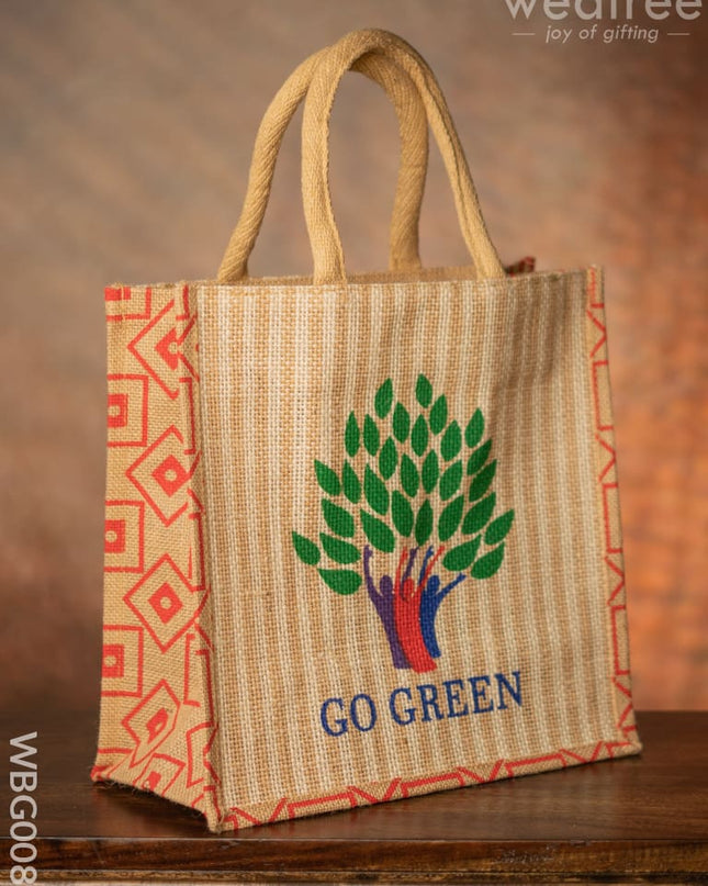 Go Green - Eco Friendly Jute Bag Wbg0088 Bags