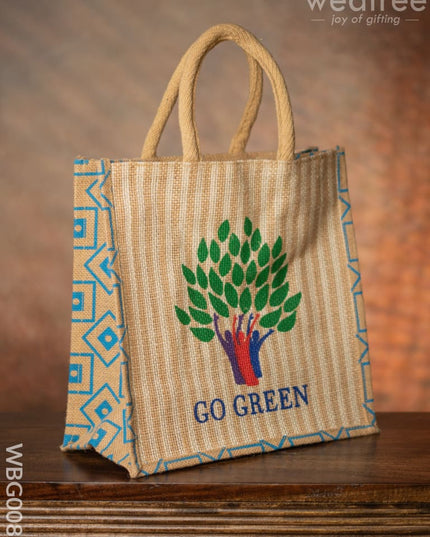 Go Green - Eco Friendly Jute Bag Wbg0088 Bags