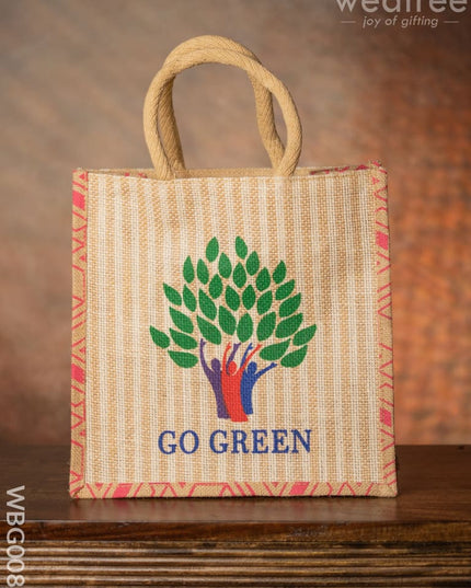 Go Green - Eco Friendly Jute Bag Wbg0088 Bags