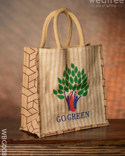 Go Green - Eco Friendly Jute Bag Wbg0088 Bags
