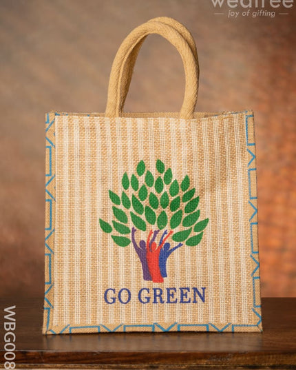 Go Green - Eco Friendly Jute Bag Wbg0088 Bags