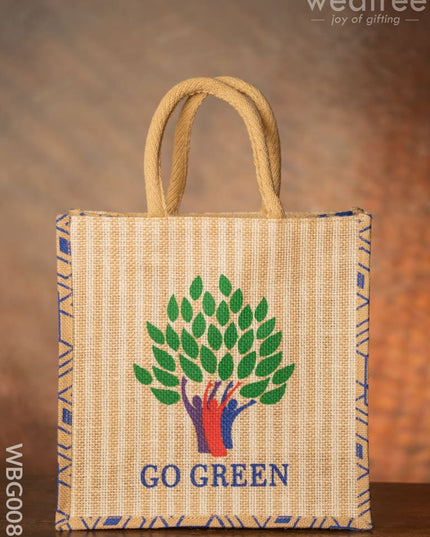 Go Green - Eco Friendly Jute Bag Wbg0088 Bags
