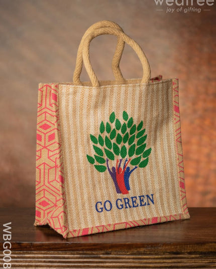 Go Green - Eco Friendly Jute Bag Wbg0088 Bags