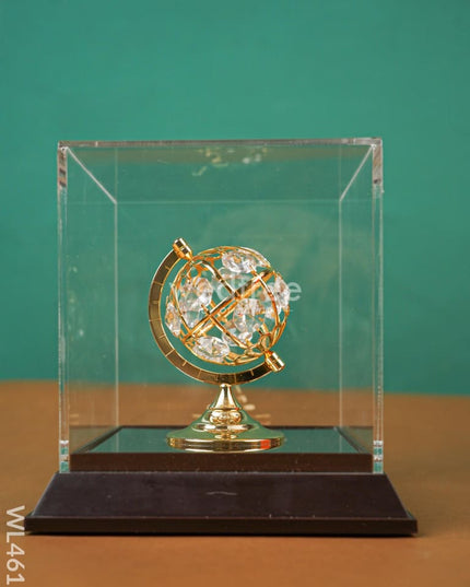 Gold Globe In Acrylic Cabinet - Wl4615 Plated