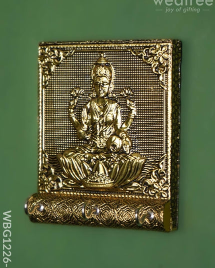 Gold Oxidized Lakshmi Key Hanger - WBG1226-1 - Oxidised Key Hangers RG