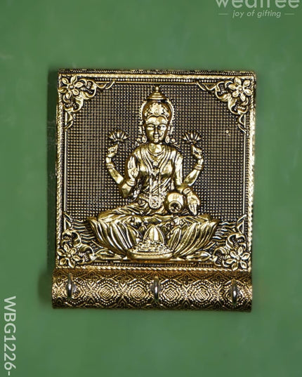 Gold Oxidized Lakshmi Key Hanger - WBG1226-1 - Oxidised Key Hangers RG