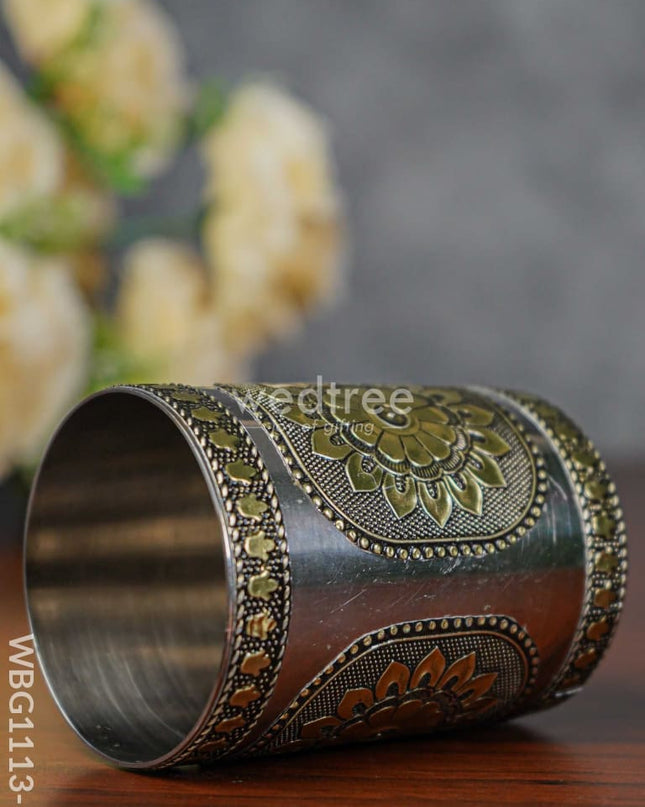 Gold Oxidized Stainless Steel Glass - Wbg1113-1 Utensils