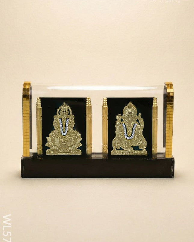 Gold Plated - Lakshmi Ganesha with Arcylic Cabinet - WL5715 - Showpieces