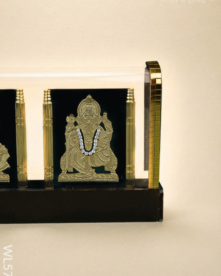 Gold Plated - Lakshmi Ganesha with Arcylic Cabinet - WL5715 - Showpieces