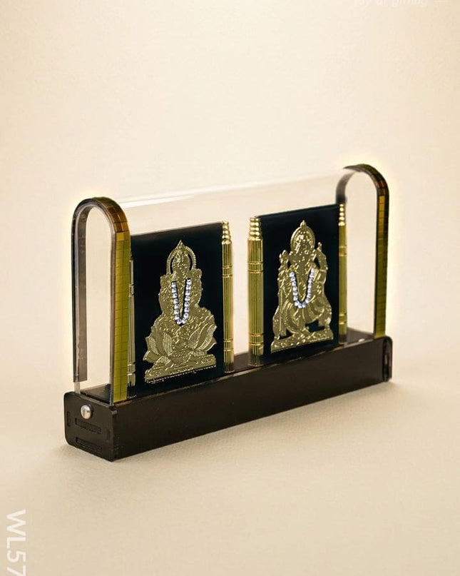 Gold Plated - Lakshmi Ganesha with Arcylic Cabinet - WL5715 - Showpieces