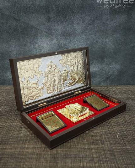 Gold Plated Prayer Box Large - Wl1094 Paduka