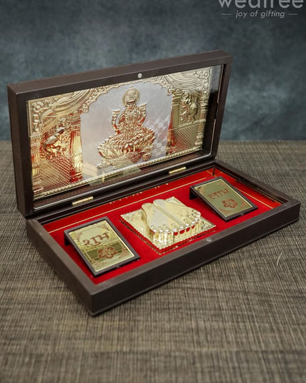 Gold Plated Prayer Box Large - Wl1094 Paduka