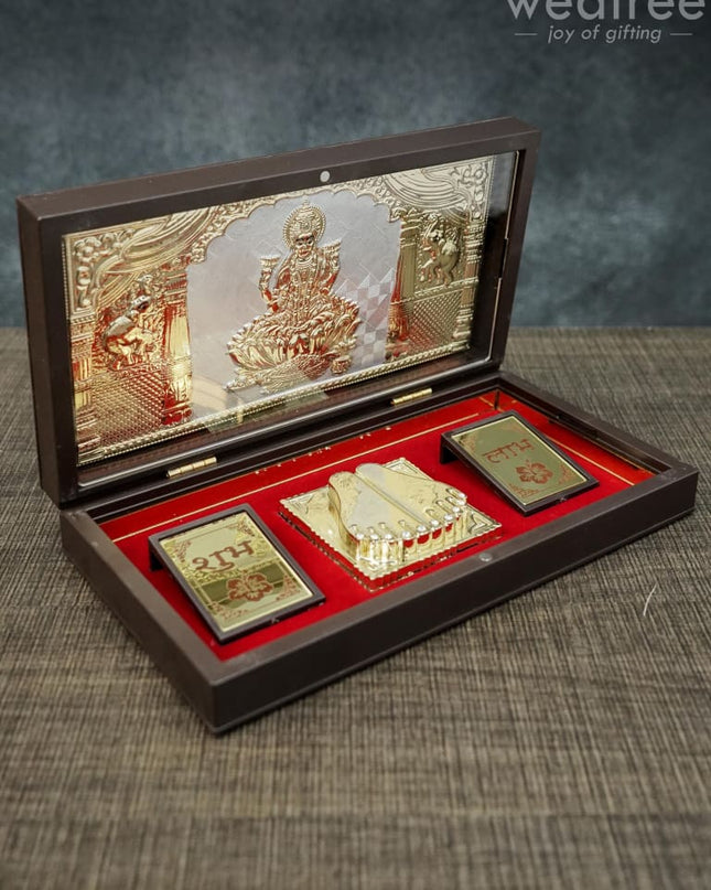 Gold Plated Prayer Box Large - Wl1094 Paduka