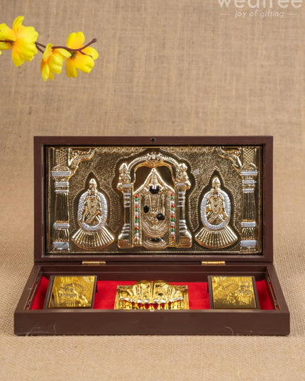 Gold Plated Prayer Box Large - WL1094 - Paduka Prayer Box