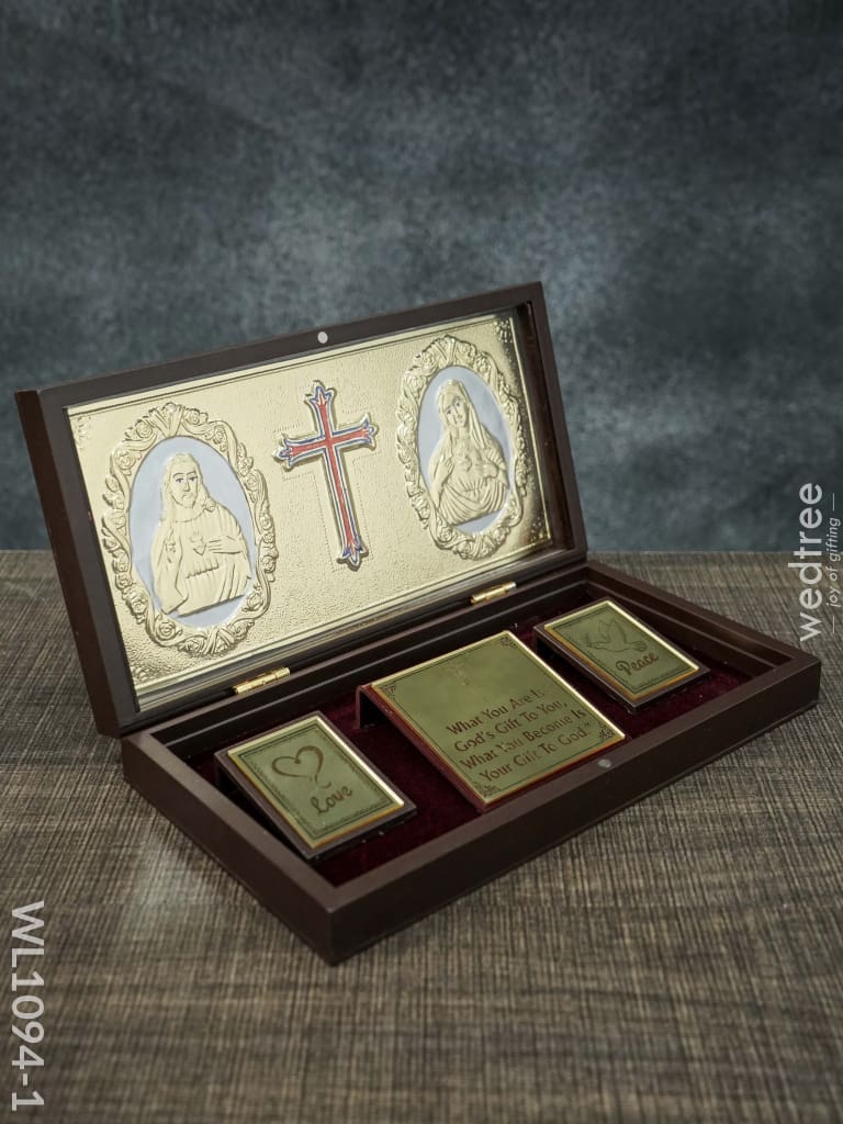 Gold Plated Prayer Box Large - Wl1094 Paduka