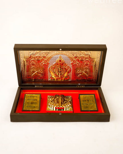 Gold Plated Prayer Box Large - WL1094 - Paduka Prayer Box
