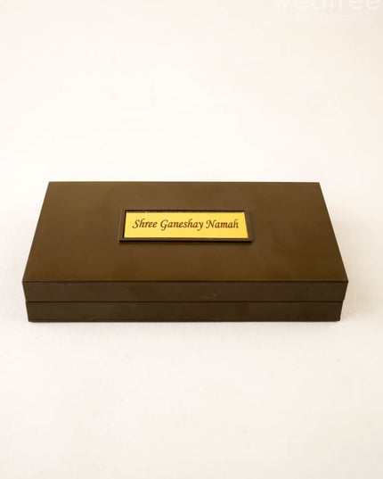Gold Plated Prayer Box Large - WL1094 - Paduka Prayer Box