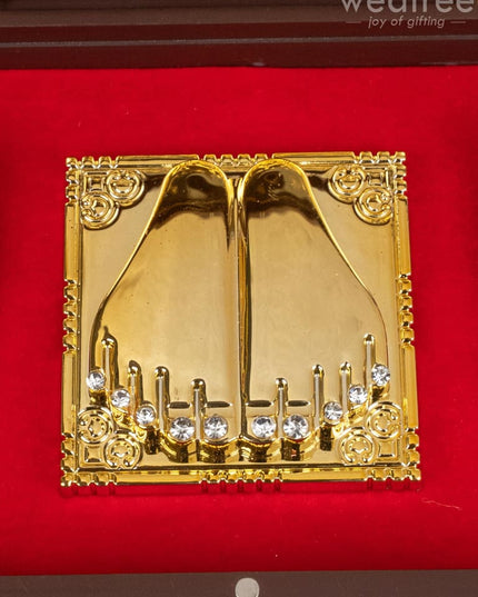 Gold Plated Prayer Box Large - WL1094 - Paduka Prayer Box