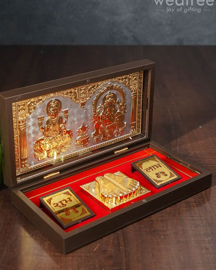 Gold Plated Prayer Box Large - Wl1094 Paduka